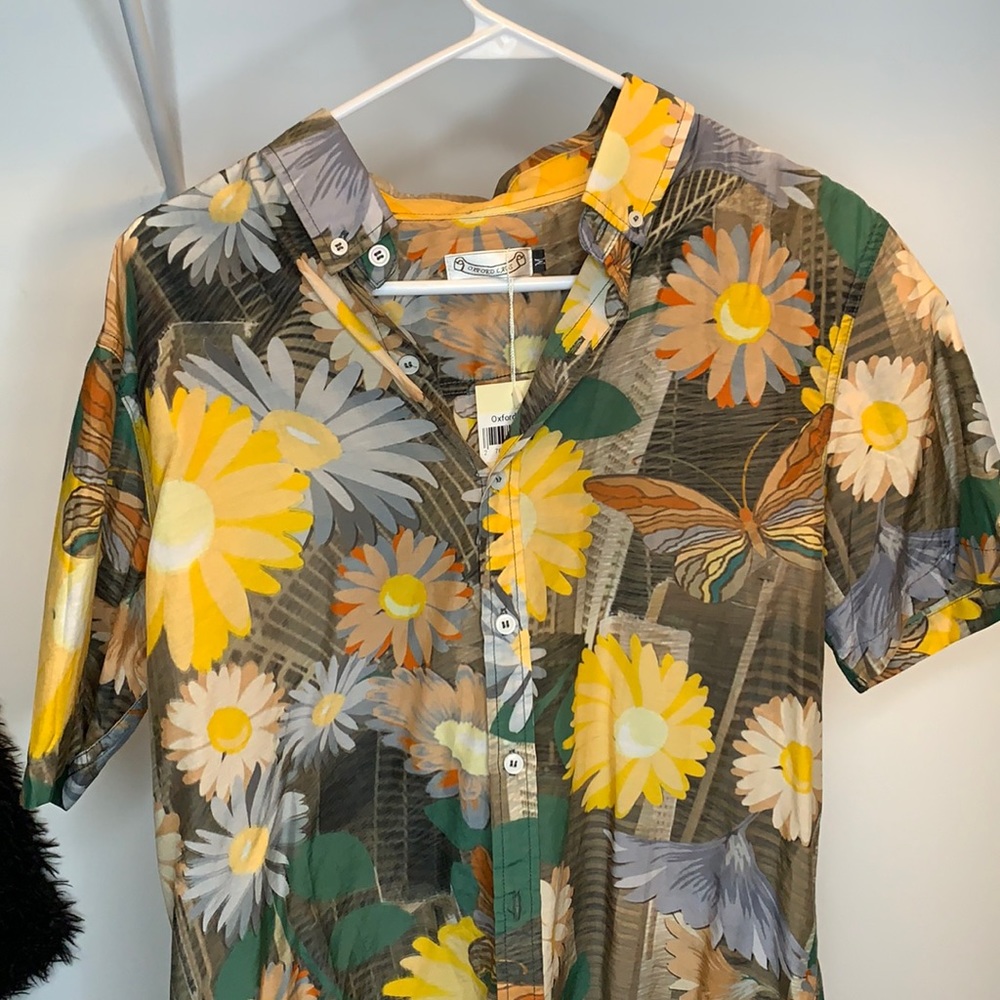 Oxford Lads Flower Button Up